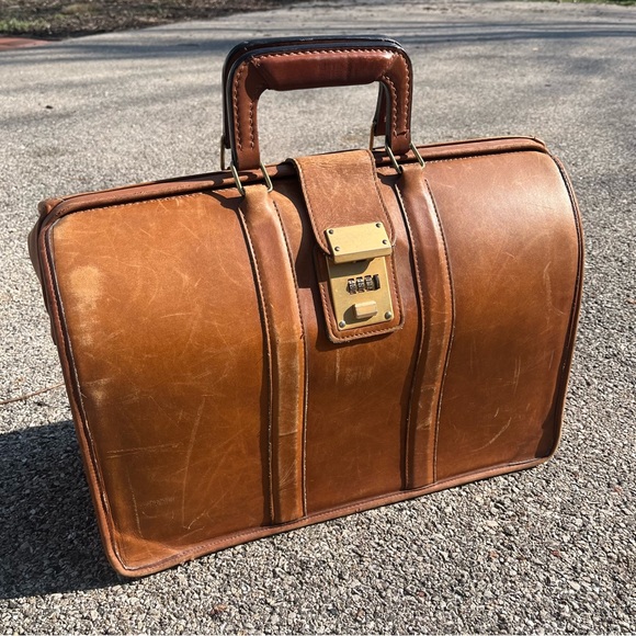 Coach Bags Vintage Coach Leather Briefcase Luggage With Combination Lock Brown Classic
